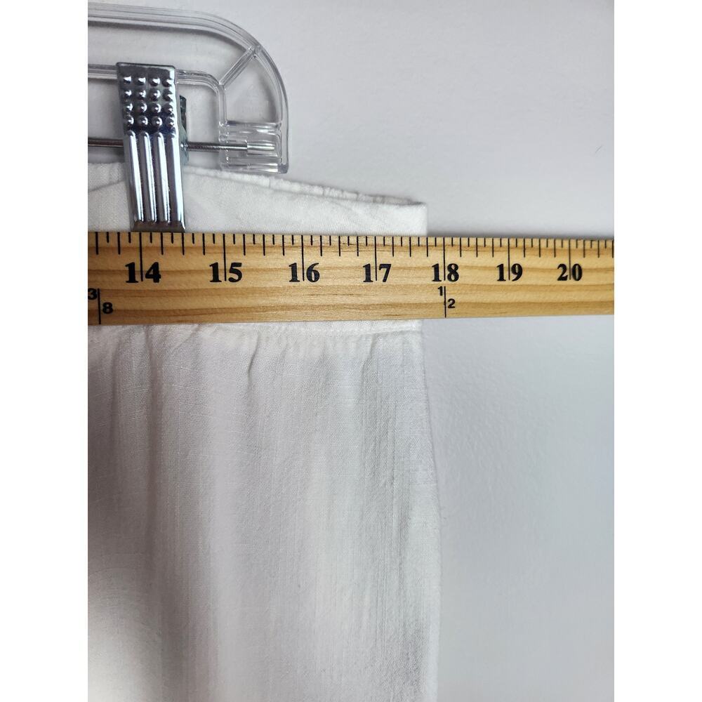 Soft Surroundings pull on linen blend beach pants sz L Gauzy slit leg stretch - Picture 8 of 10